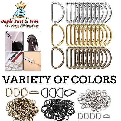 Metal D Rings Buckles For Harness Belts Bag Ring Clothes Bag Web Straps 120 Pack