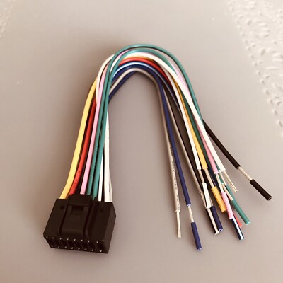 Boss Wire Harness for 16 Pins BV9986Bi DVD Receiver. Pink wire is Parking Brake