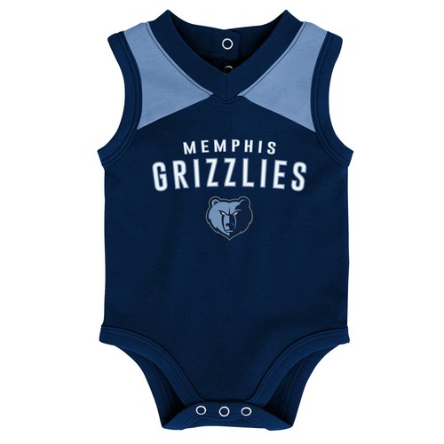 Комплект боди Outerstuff NBA для младенцев (12 м–24 мес.) Memphis Grizzlies Overtime, состоящий из трех предметов