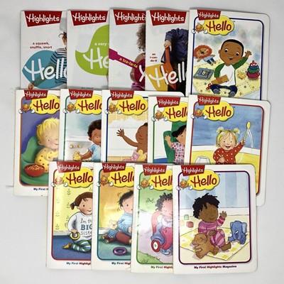 Highlights HELLO Lot of 14 My First Magazine Wipe Clean Baby Toddler 0-2 READ