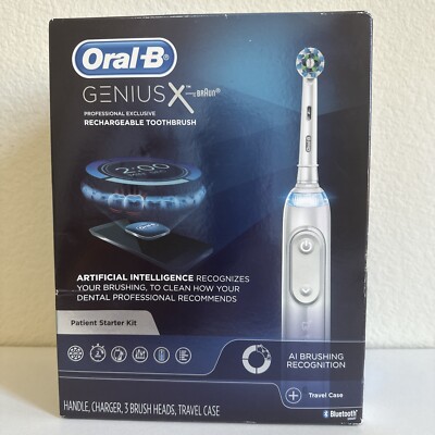 Oral-B Genius-X Electric Toothbrush Patient Starter Kit With Travel Case