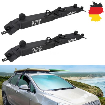Paar Autodachträger Soft Pad Bars Black Kayak Gepäckgurte Universal Load 60KG