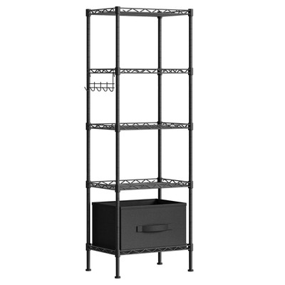 HOOBRO 5-Tier Storage Rack, Wire Shelving Unit with Adjustable Shelves, Stand...
