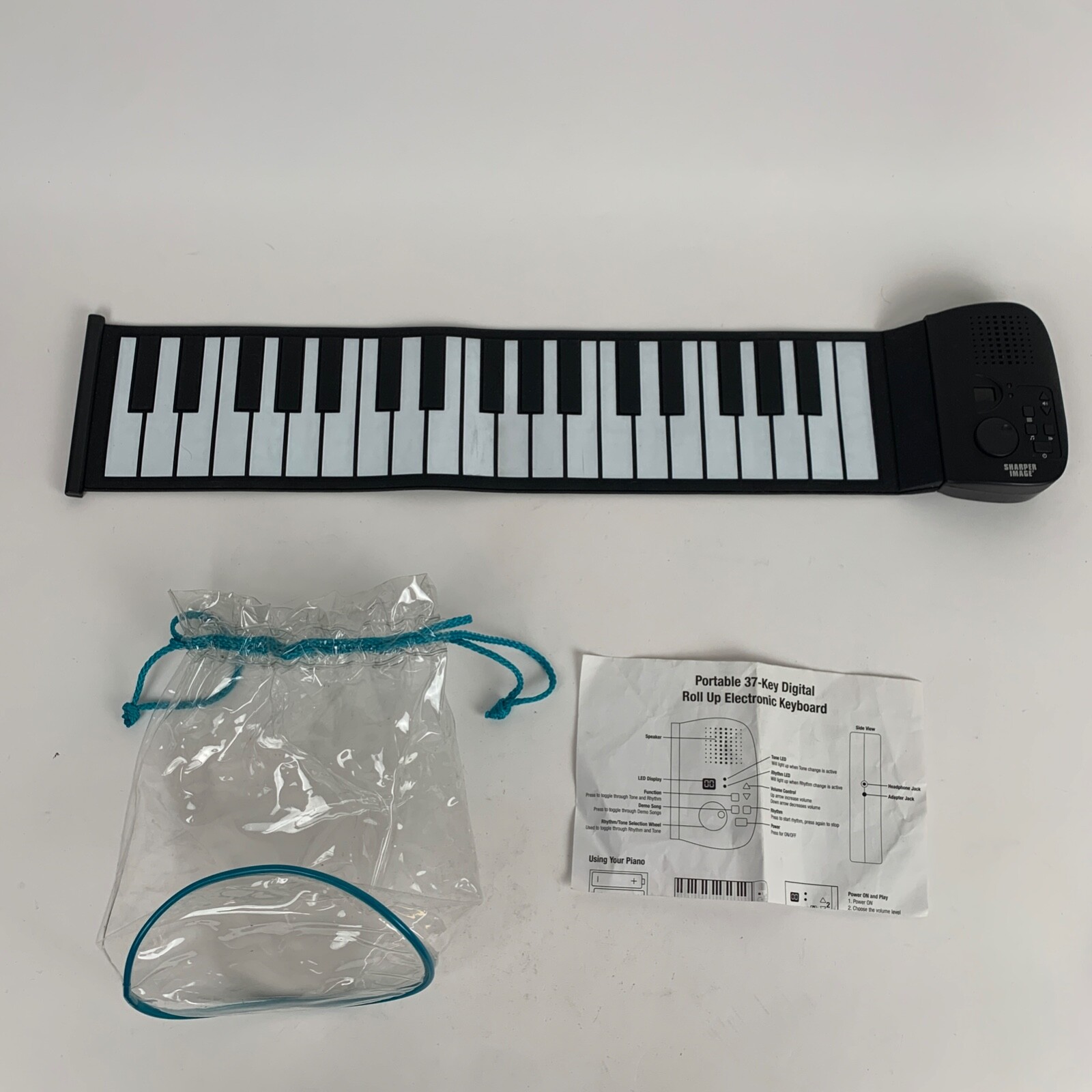 2017 Sharper Image Portable Roll-Up 37-Key Digital Keyboard Portable Piano