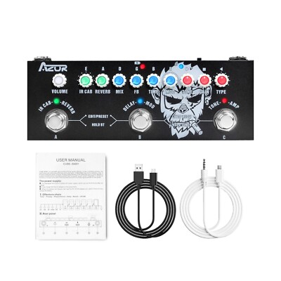 Multi-Effect Pedal Built-in Battery AZOR Multi Effects CUBE BABY Guitar Effector