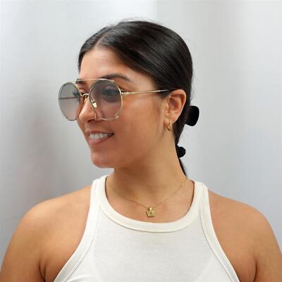Pre-owned Chloé Chloe Sunglasses Ch0041s 001 Gold Green Gradient
