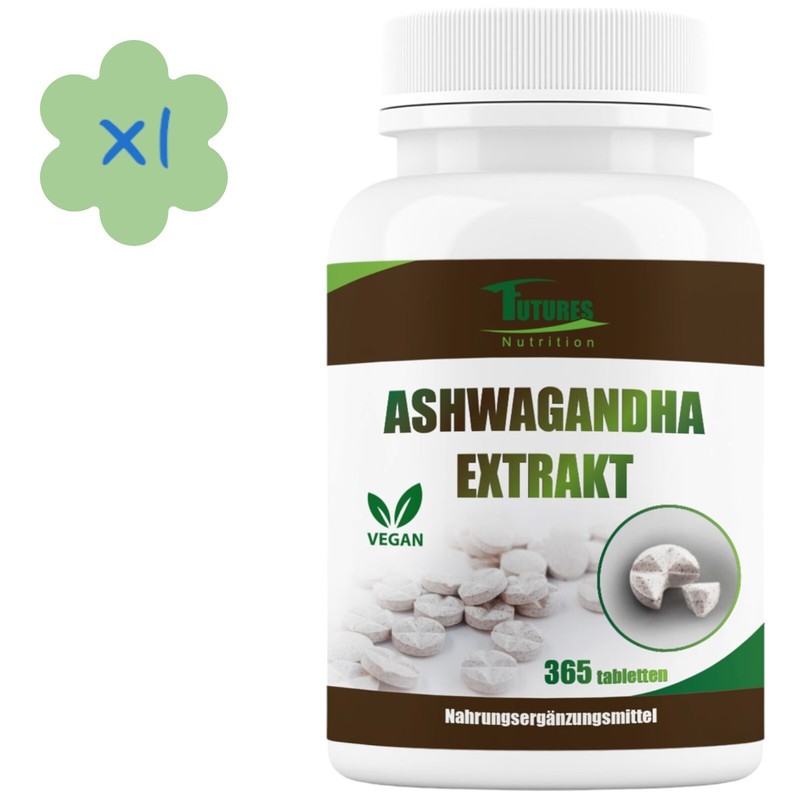 Ashwagandha Extrakt  365 Tablett -ErgÃ¤Nzungsmittel 1500mg Hilft Stress Abzubauen