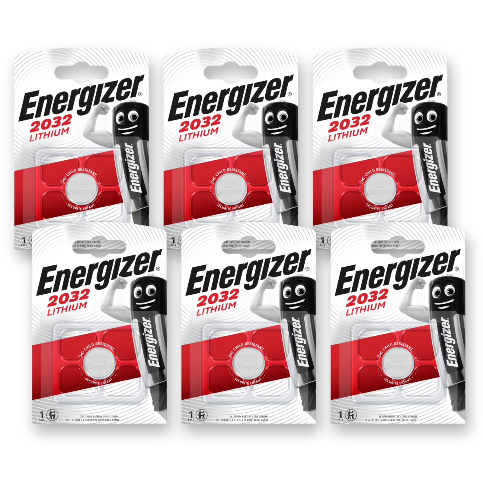 6x ENERGIZER 2032 CR2032 Batteries DL2032 3V Lithium Coin Cell *EXPIRY 10/2033*