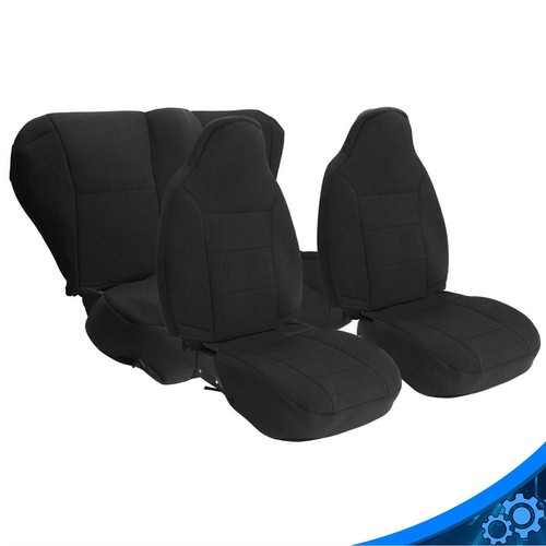 Черные чехлы для передних и задних сидений из черного неопрена для Jeep Cherokee XJ 1984-2001 91023