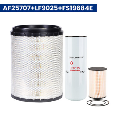 Air Lube Fuel Filter Kit Fit For International 4300 AF25707 LF9025 FS19684E