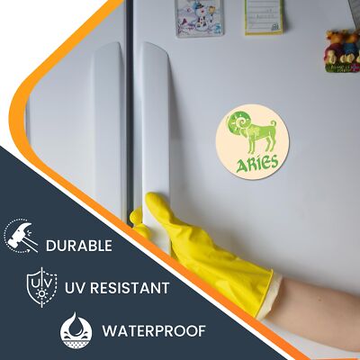 Magnet Me Up Aries Zodiac Sign Fridge Magnet Decal, 5 Inch, Cool Collection