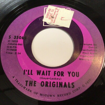 The Originals - I'll Wait For You / The Bells 45 - Soul S 35069