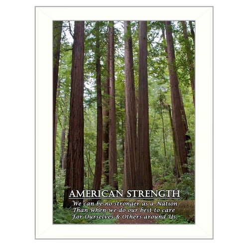 Настенный принт American Strength 2 в белой рамке