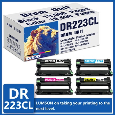 DR223CL Drum Unit 4PK for Brother MFC-L3750CDW HL-L3290CDW MFC-L3770CDW DR 223CL