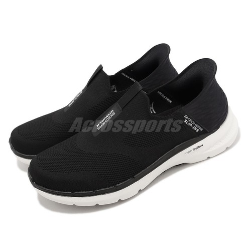 

Skechers Go Walk 6-Easy On Slip-Ins Черно-белые мужские повседневные туфли 216278-BLK, Черный, Go Walk 6-easy On Slip-ins