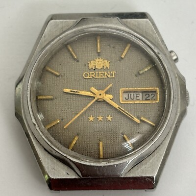 Vintage Orient Watch Automatic Men s Three Star os469c657 - For Parts - Read