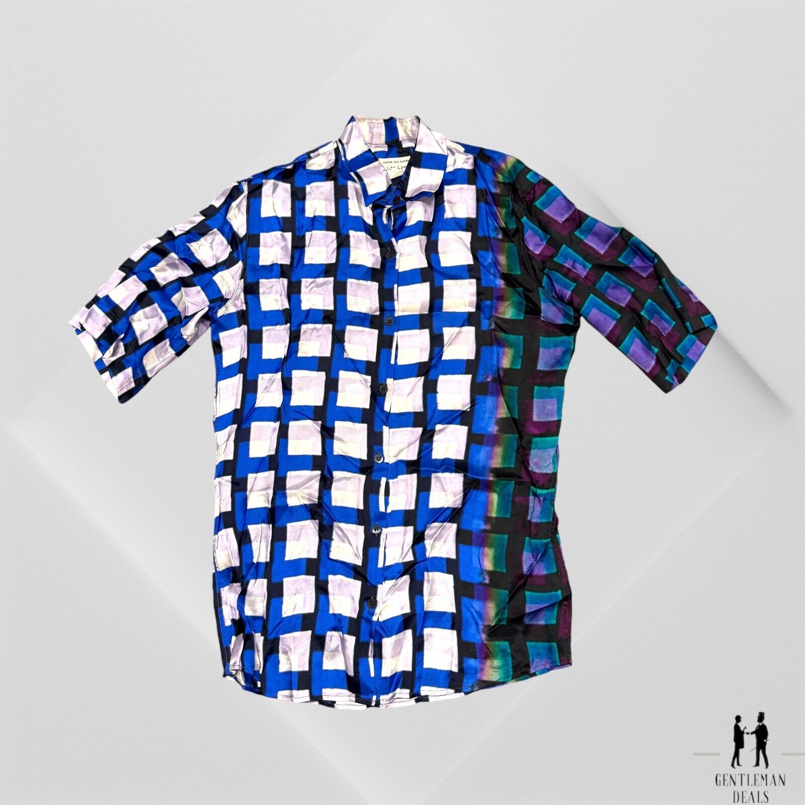 Dries Van Noten SS21 Len Lye Abstract Print Shirt Size Dries Van Noten SS21 Len Lye Abstract Print Shirt Size