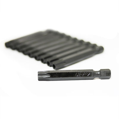 UFFY - 2'' Torx 40 (T40) Star Tamper Proof Security Power Impact Bit 10 pack 1/4