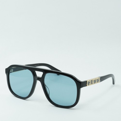 Pre-owned Gucci Gg1188s 004 Black/blue 58-17-140 Sunglasses Authentic