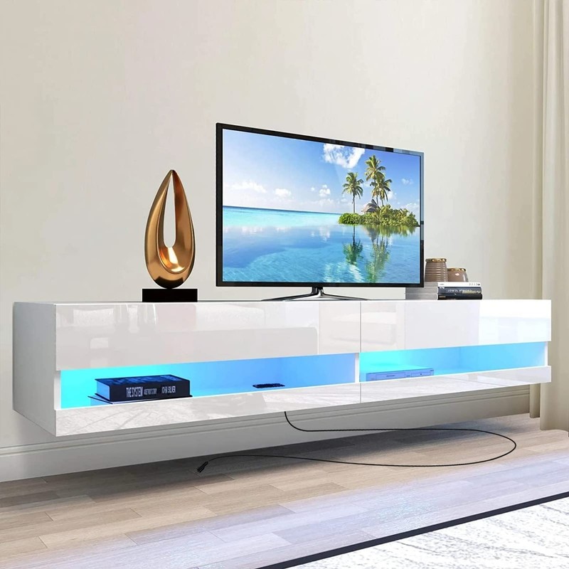 W/ Power Outlet, Wall Mounted Entertainment Center For 80"