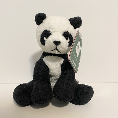 Russ Panda Plush Paddie Beanie 5  White Black Luv Pets Home Buddies Stuffed Toy