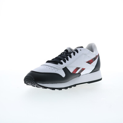 Reebok Classic Leather Take Action Mens White Lifestyle Sneakers Shoes