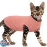 PUMYPOREITY Fleece Sphynx Cat Clothes, Warm Thick Cat Sweater, Soft Winter Coat for Hairless Cats, Cold Weather Pet Sweater for Dogs and Cats, Pink, L