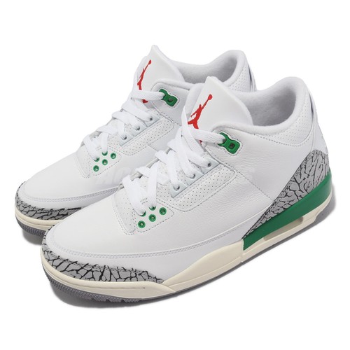 

Nike Wmns Air Jordan 3 Retro Lucky Green Женская повседневная обувь унисекс AJ3 CK9246-136, Белый, Wmns Air Jordan 3 Retro