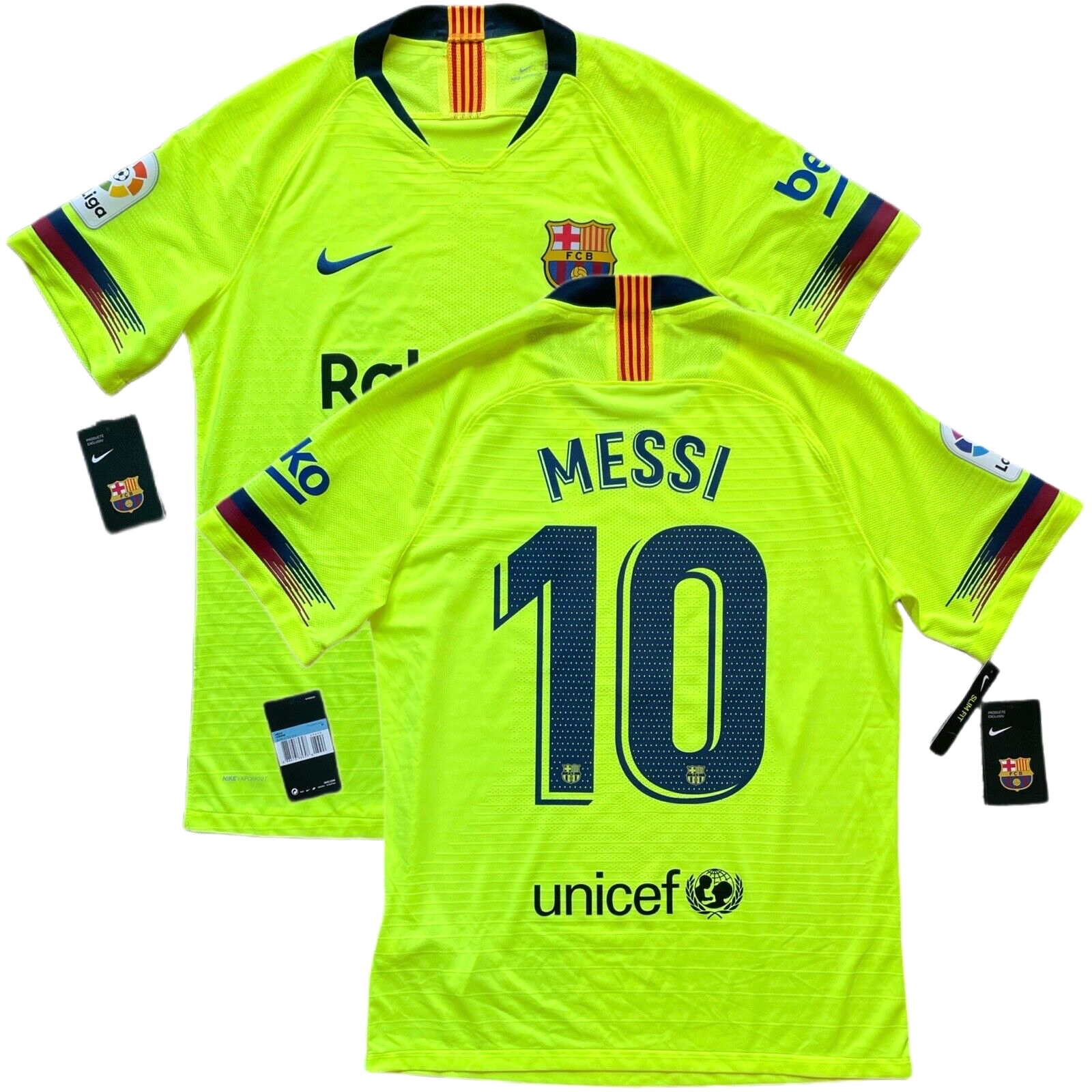 17-18 FC Barcelona MESSI 10番　away NIKE S 2017/18 Barcelona Away Jersey #10 Messi 2XL Nike Soccer