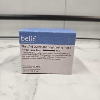 Belif First Aid Overnight Brightening Mask 1.68 fl oz Herbal With Black Truffle 