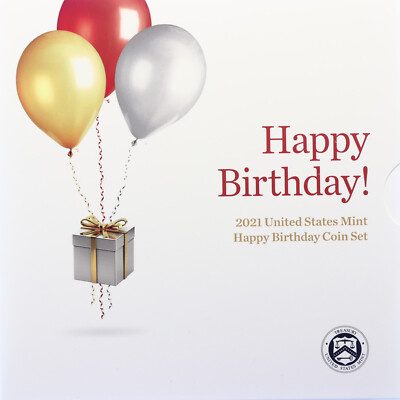 2021 Happy Birthday Coin Set Proof 5 US Coins CN-Clad OGP US Mint