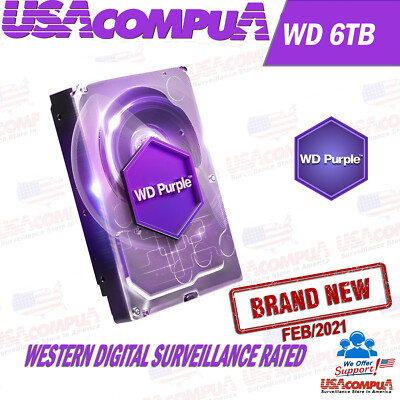 Western Digital Purple  3TB / 4TB / 6TB / 8TB / 10TB SATA 6Gb/s 3.5''Hard Drive 