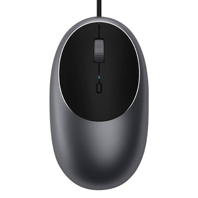 Wired USB-C Mouse Ambidextrous Elegant Design Grey - Satechi