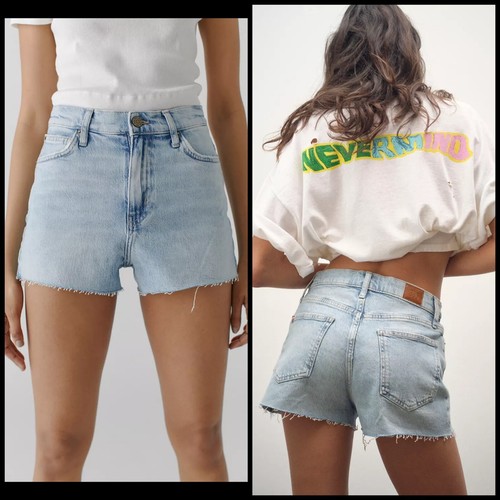 BDG Girlfriend High Rise Cutoff Jean Shorts Size 25 Denim