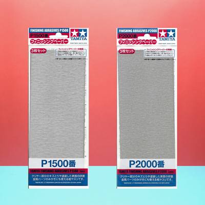 Tamiya Finishing Abrasives Sandpaper [87059 P1500 87060 P2000] 2 pcs set i