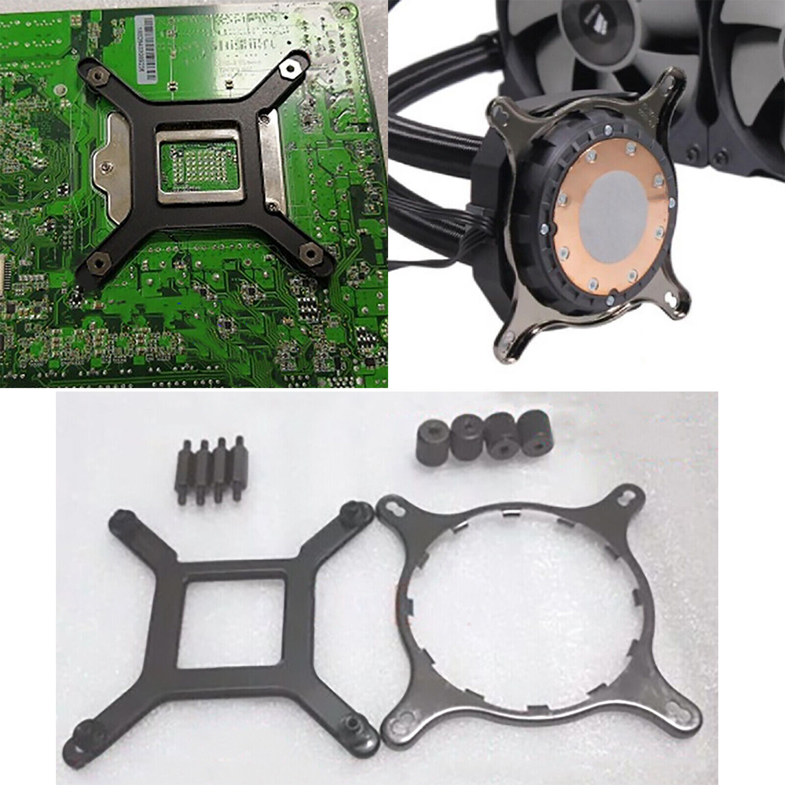 K staffa di montaggio raffreddamento CPU per Corsair LGA1700 1200 H55/H75/H80I V2/H90/H100I V2/H105/H110/H115I per AM4 AM5,  44
