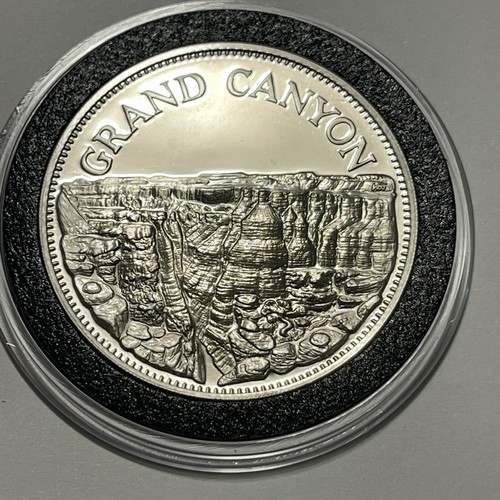 Grand Canyon Colorado River Arizona Rare Sterling Silver Proof Coin Round Medal