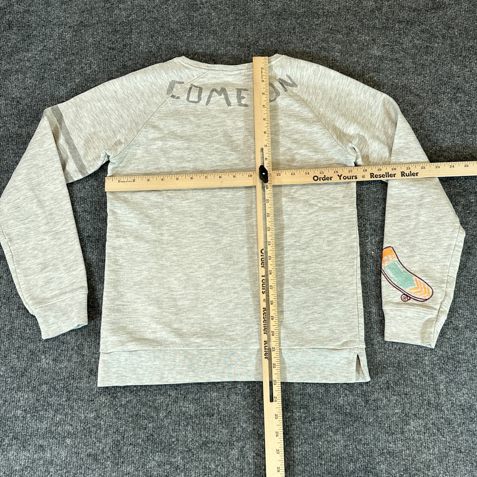 Scotch & Soda Sweatshirt Youth 12 Gray Embroidered Surf Superfine Sunshine 12