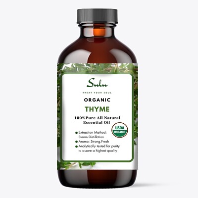 100% PURE AND ALL NATURAL ORGANIC THYME ESSENTIAL OIL