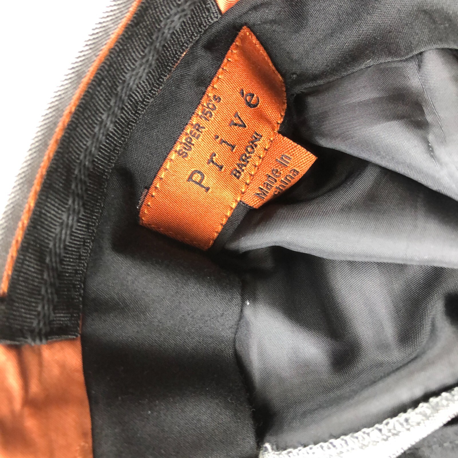 Baroni Prive Suit Men's 40 x 34S Gray 100% Wool Super 150's Adults Blazer Pants