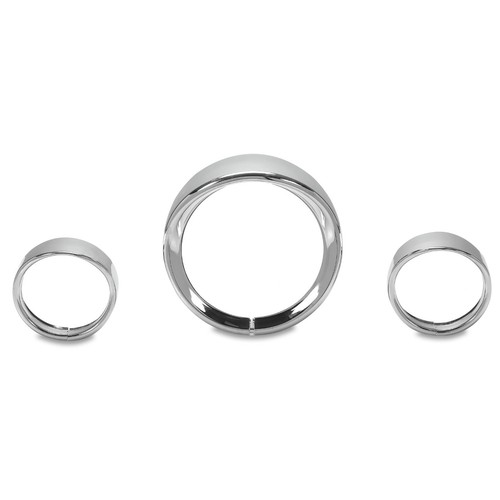 7'' Headlight+4.5" Fog Light Visor Trim Ring Bezel Cover For Harley Road King