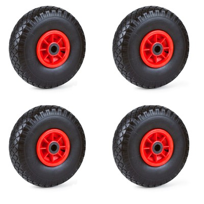 Grafner® Bollerwagen Reifen 4x 3.00-4 2P.R Sackkarrenrad Ø 260mm Bollerwagenrad