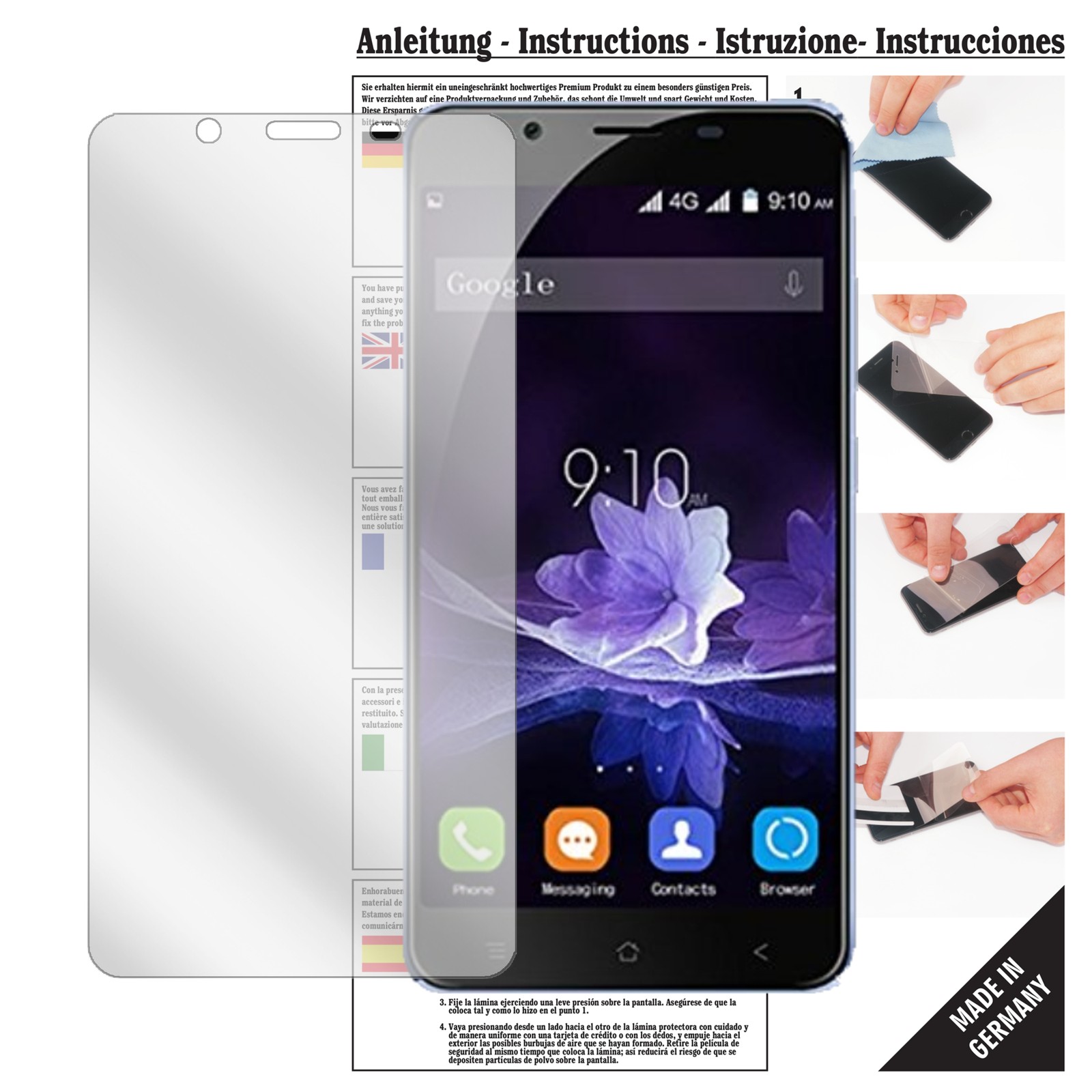 6x Schutzfolie für Blackview P2 Folie Displayschutzfolie klar Displayfolie