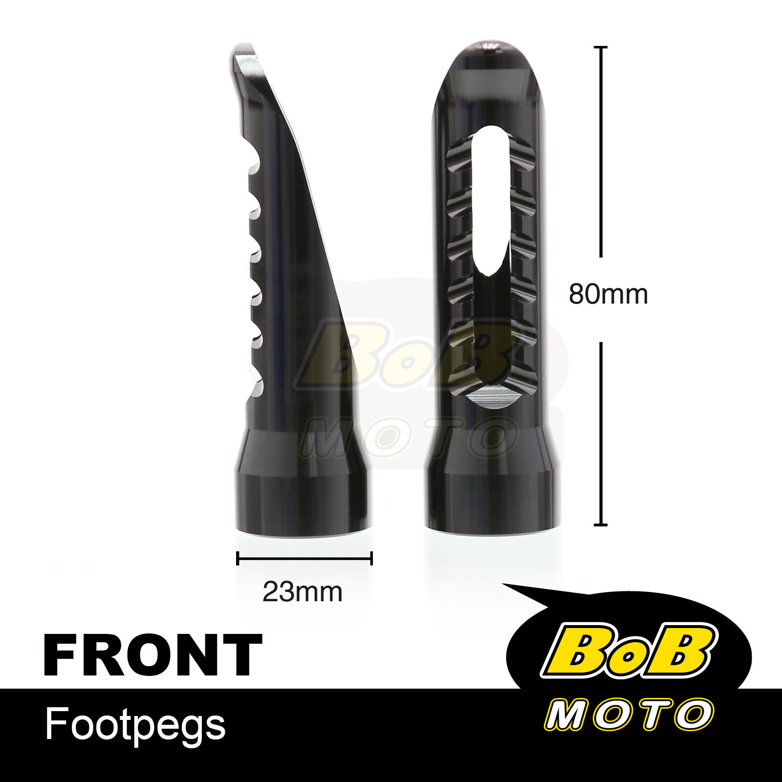 BOB CNC Front Rider Foot Pegs BLACK For ZX-7R/7RR 96 97 98