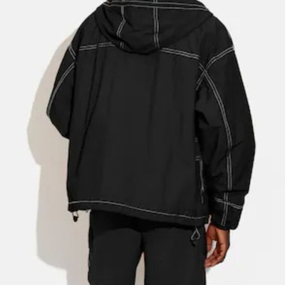 COACH COACH MEN'S LIGHTWEIGHT WINDBREAKER XL & XXL IN WASHED BLACK OR FADED ORANGE