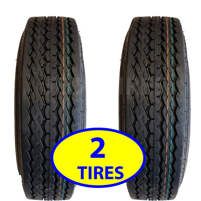 TWO 5.70-8 570-8 5.70x8 570x8 Trailer Tire 8ply DOT HI-RUN