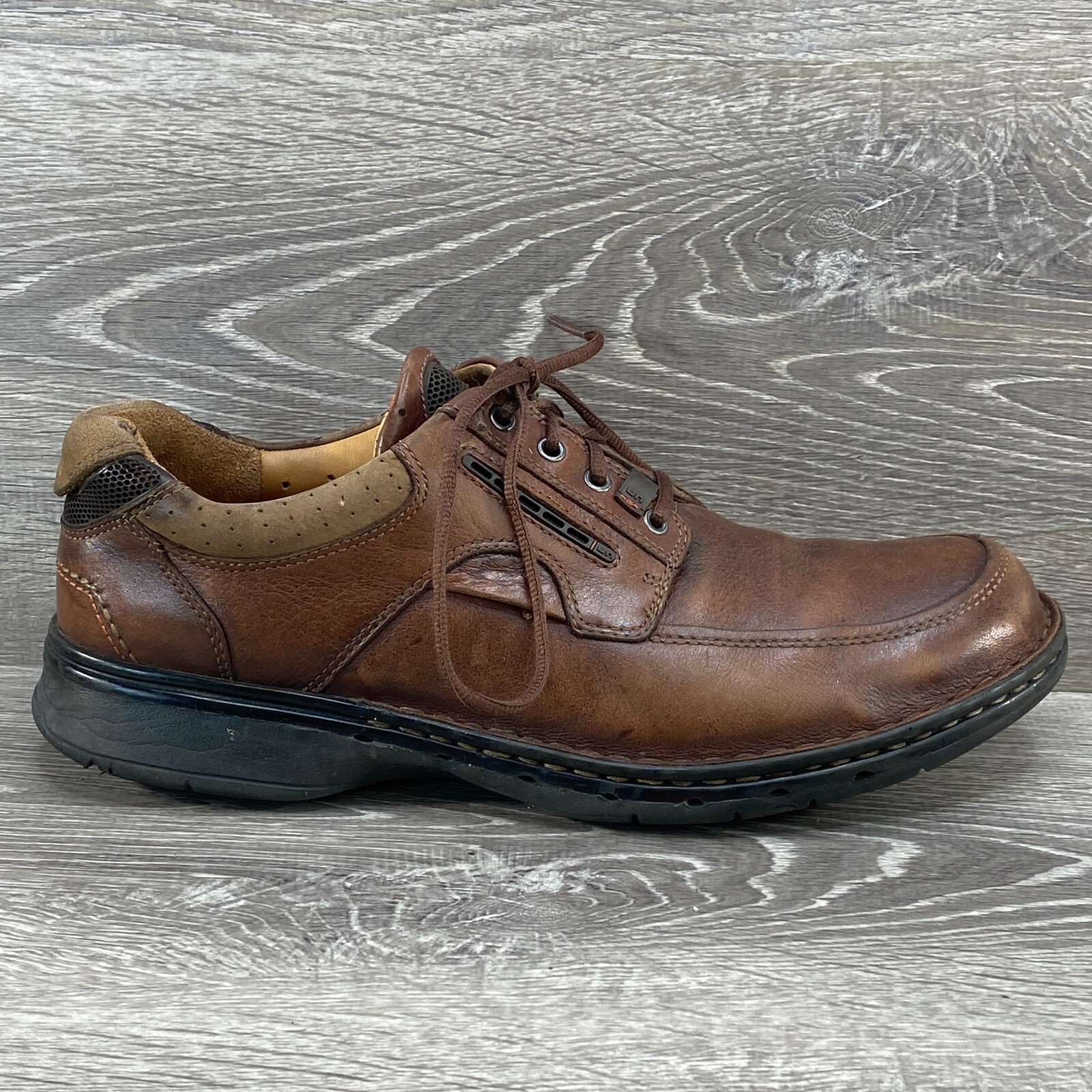 Clarks Unstructured Men's Brown Leather Lace Up Oxford Clarks Unstructured Men's Brown Leather Lace Up Oxford