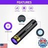 UV Flashlight Rechargeable 365nm and 395nm Black Light for Pet Urine Detection, USB Portable Blacklight Mini Powerful Woods Lamp LED ultra violet Flashlights uv for Resin Curing, Leak Detection, Travel