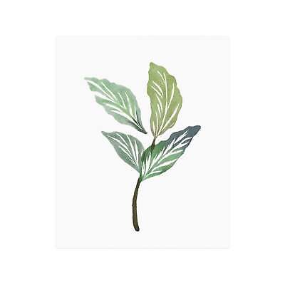 Watercolor Single Leaf Greenery Poster - Wall Decor 9" 12" 18" 24" Printed