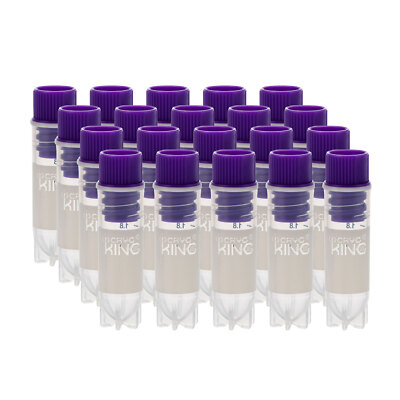 2.0ml Cryogenic Vials, Lab Tubes with Caps, 25/Bag, 500/PK, 1000/CS